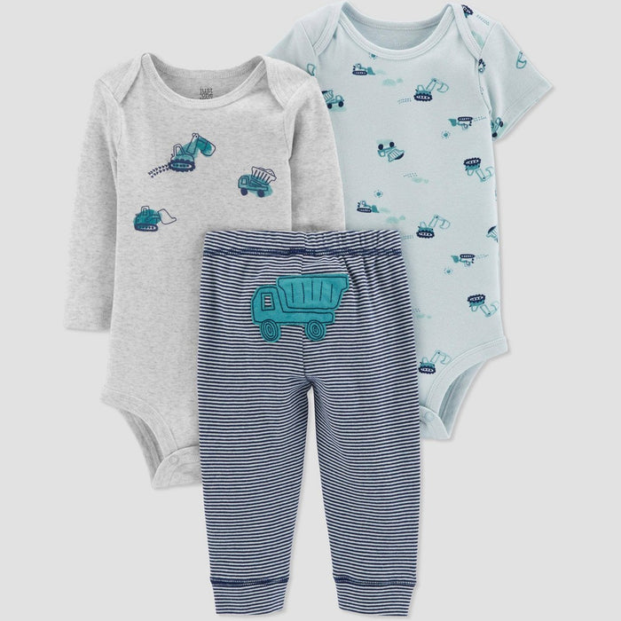 Carter's Just One You Baby Boys' Construction Top & Bottom Set - Navy 9M