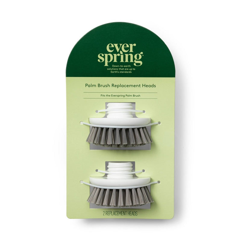 Palm Brush Replacement Head - 2ct - Everspring