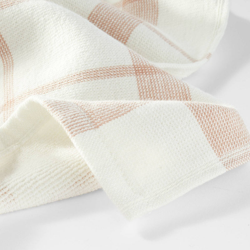 Dual Sided Terry Kitchen Towel Cream/Terracotta Orange - Figmint