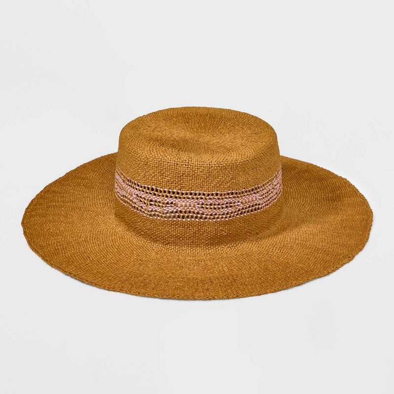 Straw Boater Hat - Universal Thread Tan S/M