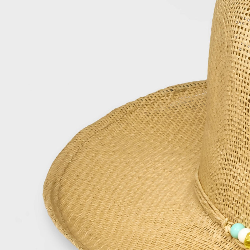 Western with Beads Cowboy Hat - Wild Fable Cream