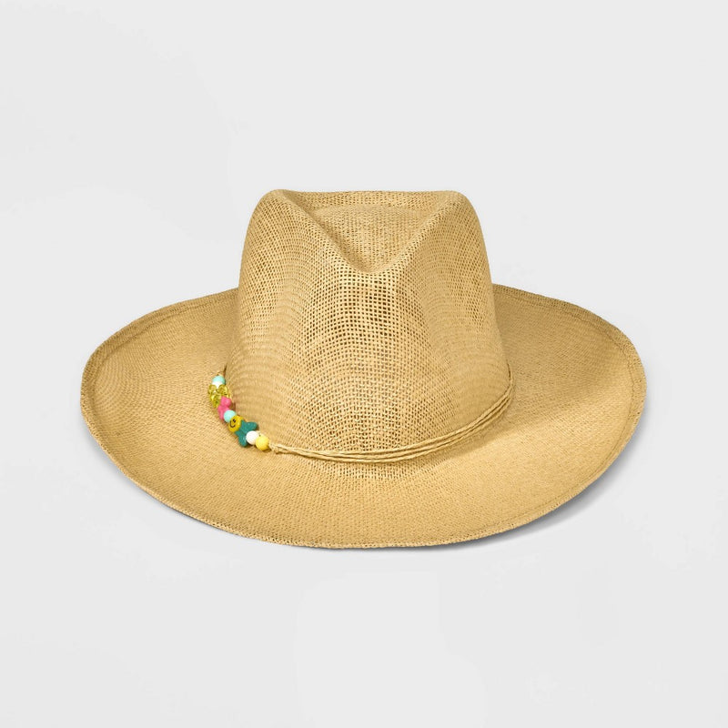 Western with Beads Cowboy Hat - Wild Fable Cream