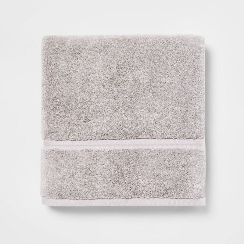 Spa Plush Bath Towel Light Gray - Threshold