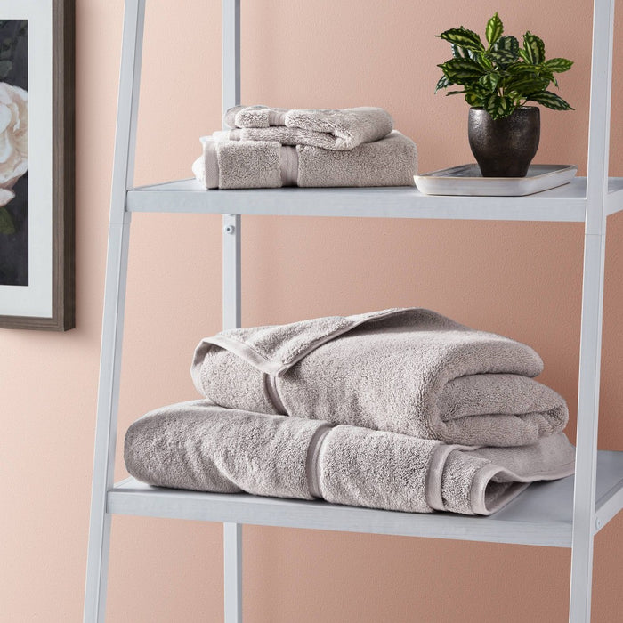Spa Plush Bath Towel Light Gray - Threshold