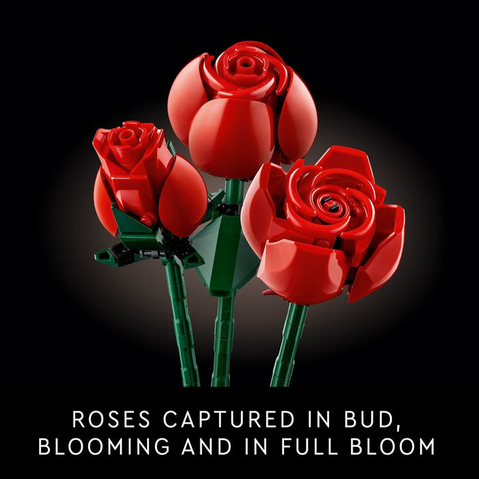 LEGO Icons Bouquet of Roses Build and Display Set for Valentines Day 10328