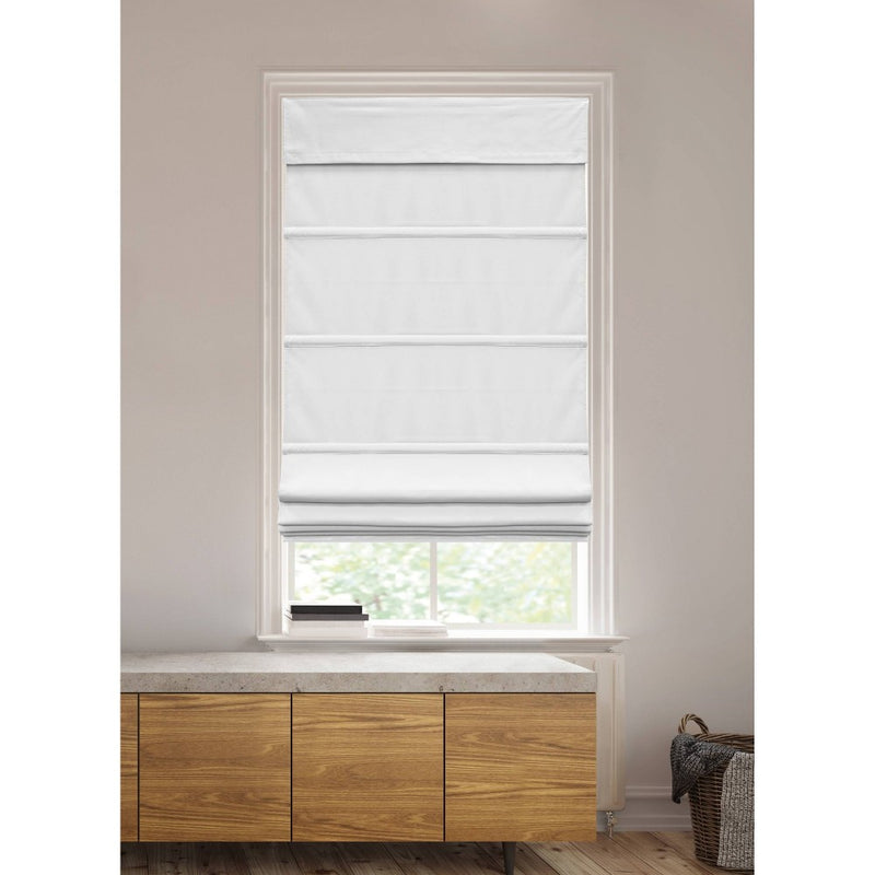 1pc 32"x64" Blackout Cordless Roman Window Shade Gray - Lumi Home Furnishings (LOCAL PICKUP ONLY)