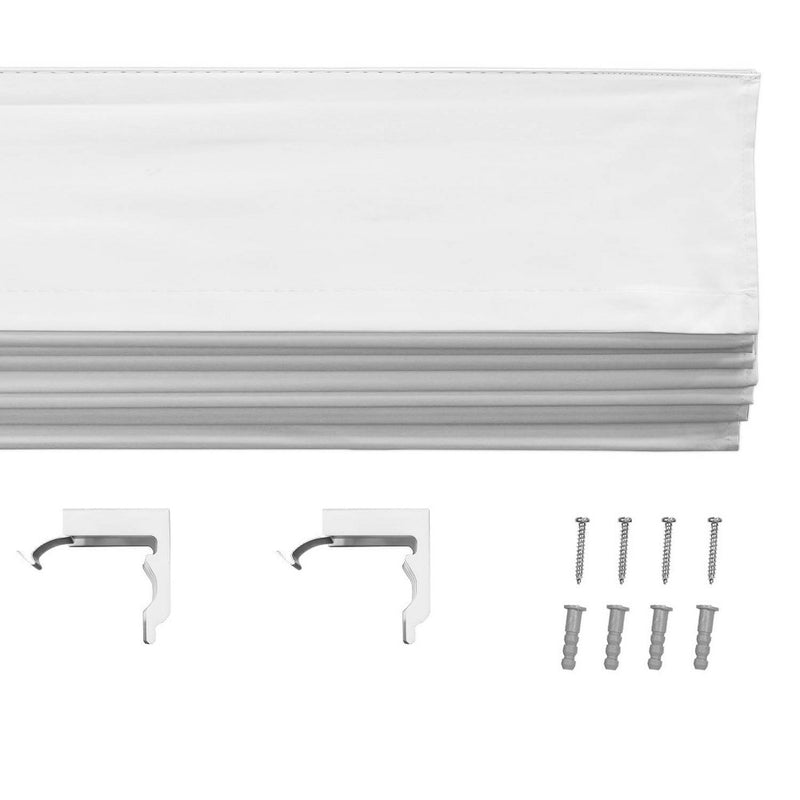 1pc 32"x64" Blackout Cordless Roman Window Shade Gray - Lumi Home Furnishings (LOCAL PICKUP ONLY)