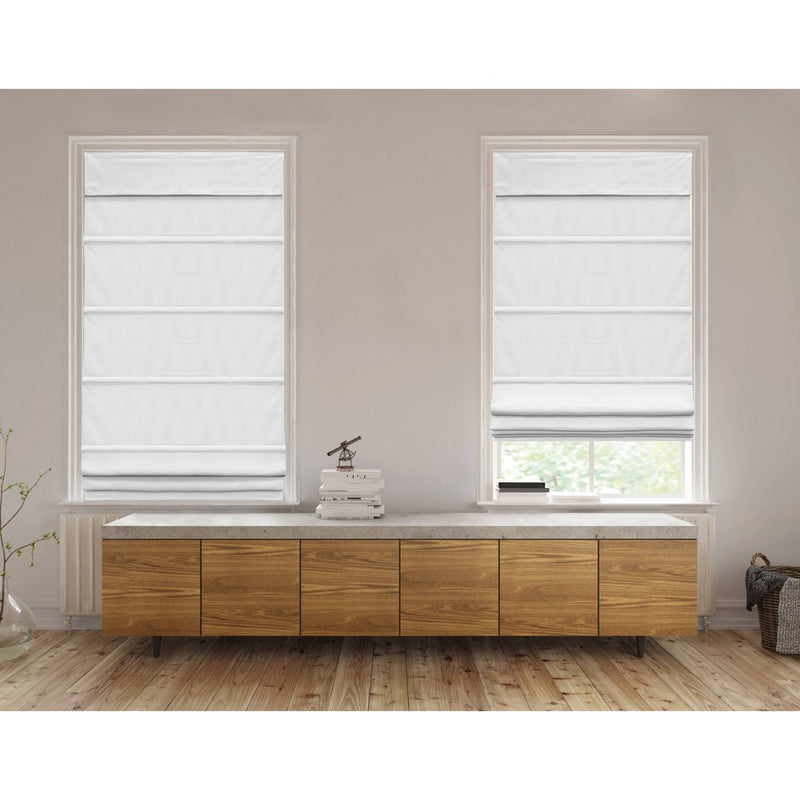 1pc 32"x64" Blackout Cordless Roman Window Shade Gray - Lumi Home Furnishings (LOCAL PICKUP ONLY)