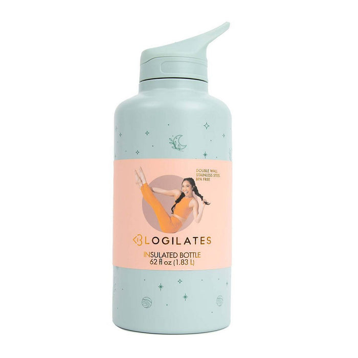 Blogilates 62oz Stainless Steel Water Bottle - Light Mint Green
