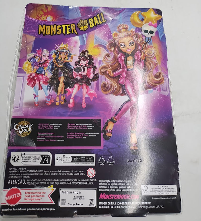 Monster High Clawdeen Wolf Fashion Doll in Monster Ball Party Fashion