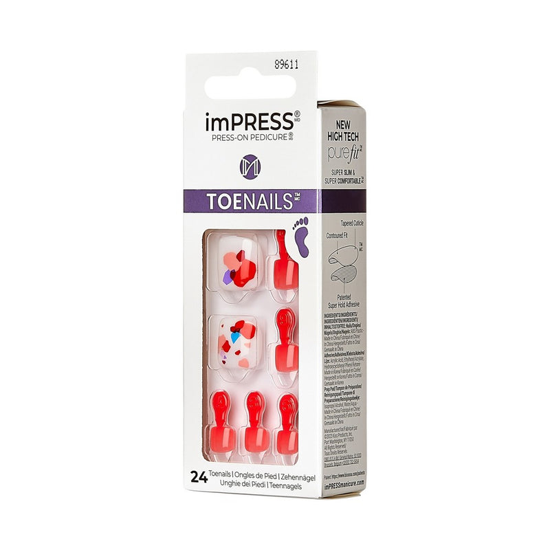 imPRESS Press-On Manicure Square Fake Toenails - We're Good - 27ct