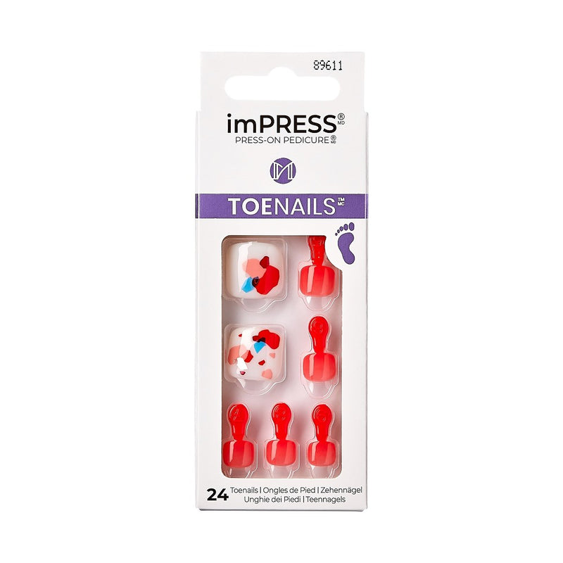 imPRESS Press-On Manicure Square Fake Toenails - We're Good - 27ct