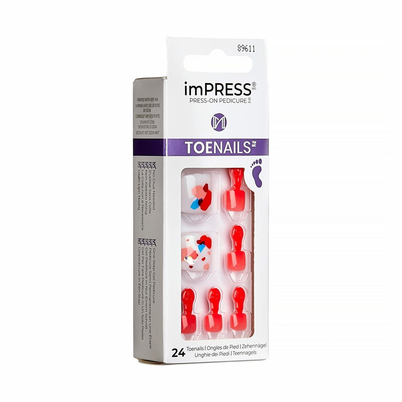 imPRESS Press-On Manicure Square Fake Toenails - We're Good - 27ct