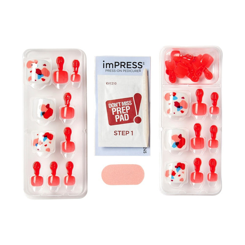 imPRESS Press-On Manicure Square Fake Toenails - We're Good - 27ct