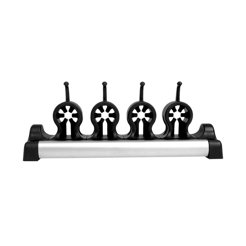 Casabella Grook Mop and Broom Utility Holder - Medium - Black/Silver