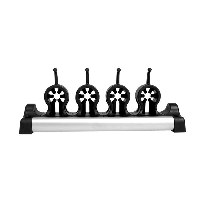Casabella Grook Mop and Broom Utility Holder - Medium - Black/Silver