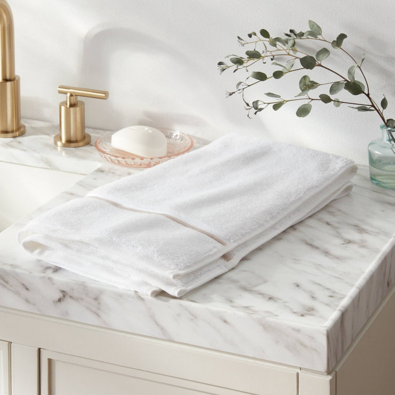 Spa Plush Hand Towel Light Gray Embroidered - Threshold
