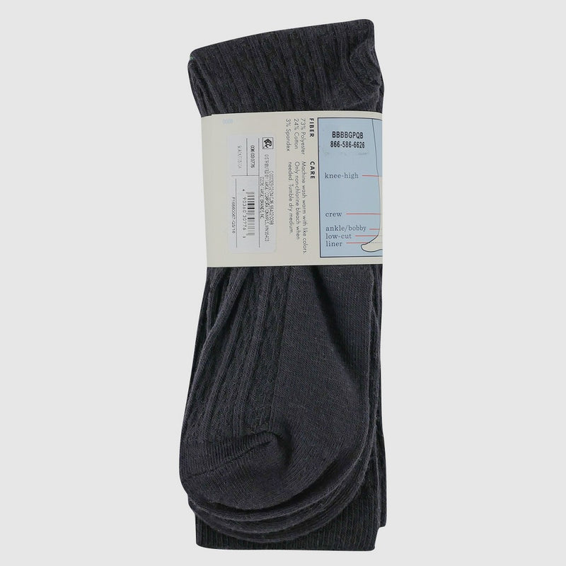 Girls' Casual Knee High Socks - Cat & Jack 2pk Black L