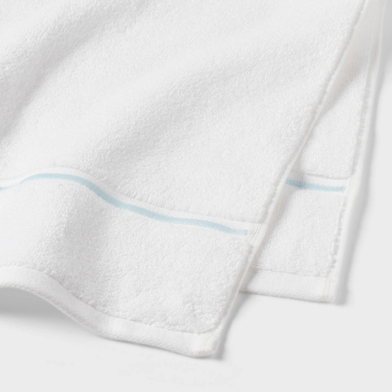 Spa Plush Hand Towel Light Blue Embroidered - Threshold