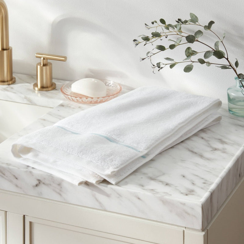 Spa Plush Hand Towel Light Blue Embroidered - Threshold
