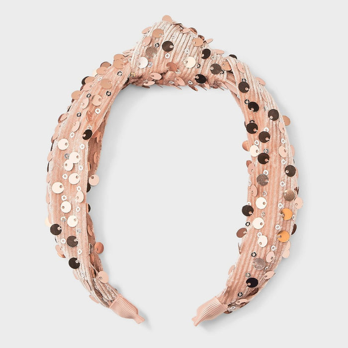 Girls' Sequin Top Knot Headband - Cat & Jack Pink