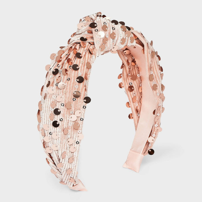 Girls' Sequin Top Knot Headband - Cat & Jack Pink
