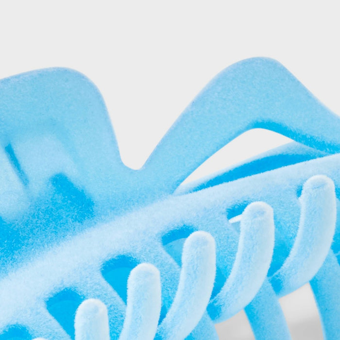 Jumbo Blue Flocked Glow In The Dark Claw Hair Clip - Wild Fable Blue