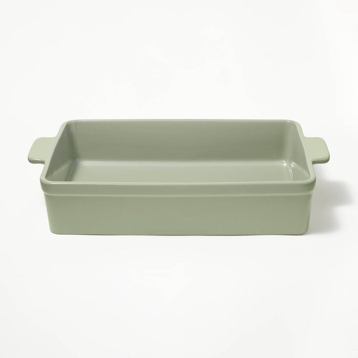 9"x13" Rectangle Stoneware Baking Dish Sage Green - Figmint
