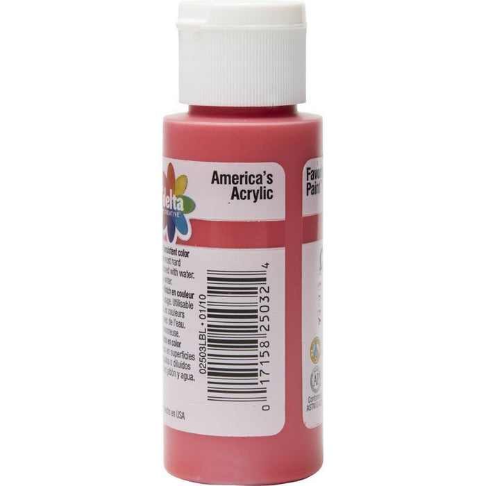 6 PACK!!! - 2 fl oz Acrylic Craft Paint Bright Red - Delta Ceramcoat