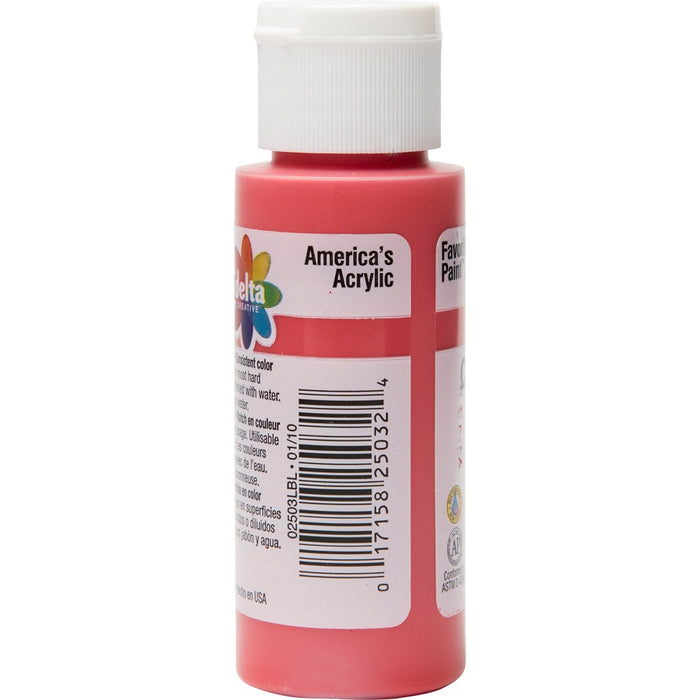 6 PACK!!! - 2 fl oz Acrylic Craft Paint Bright Red - Delta Ceramcoat