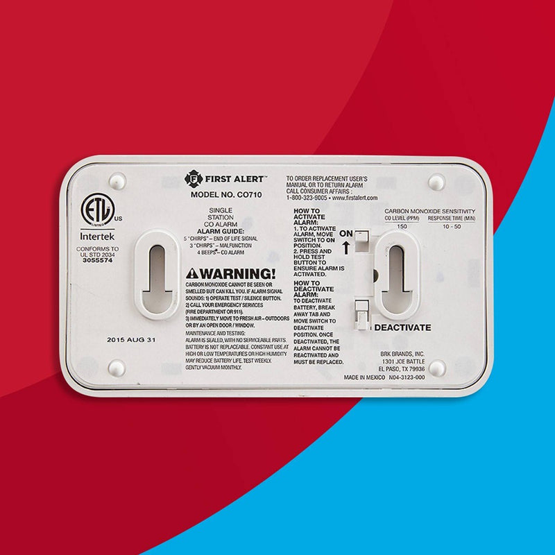 First Alert CO710 Carbon Monoxide Detector with Digital Temperature Display
