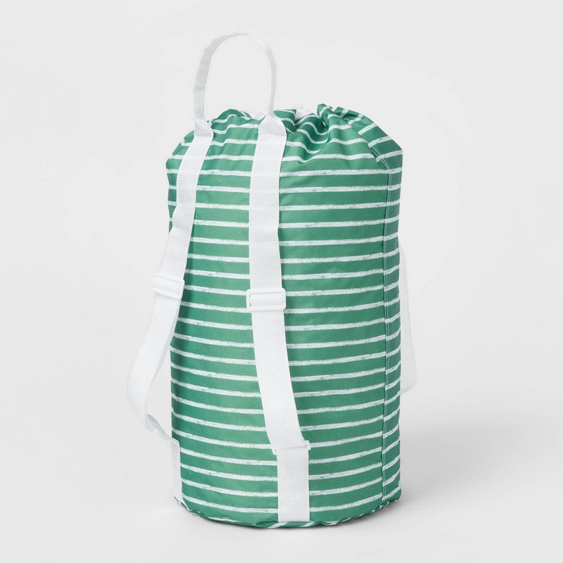 Backpack Laundry Bag Textured Striped Green - Brightroom