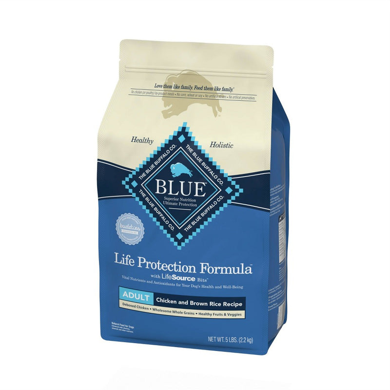 Blue Buffalo Life Protection Formula Natural Adult Dry Dog Food with Chicken and Brown Rice - 5lbs