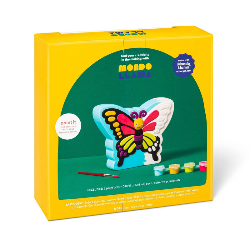 Paint-Your-Own Ceramic Butterfly Craft Kit - Mondo Llama
