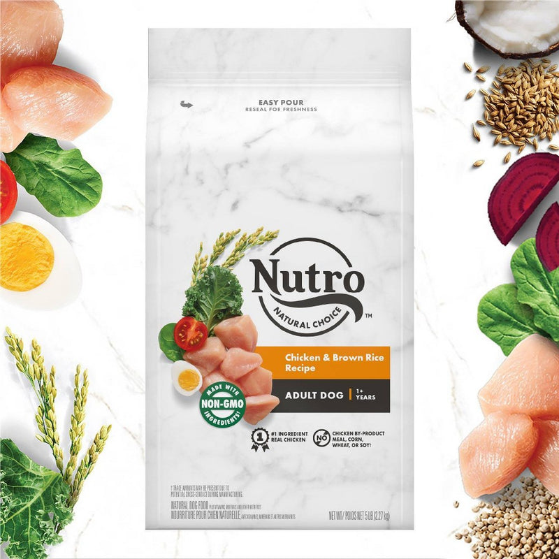 NUTRO Natural Choice Chicken and Brown Rice Recipe Adult Dry Dog Food - 5lbs