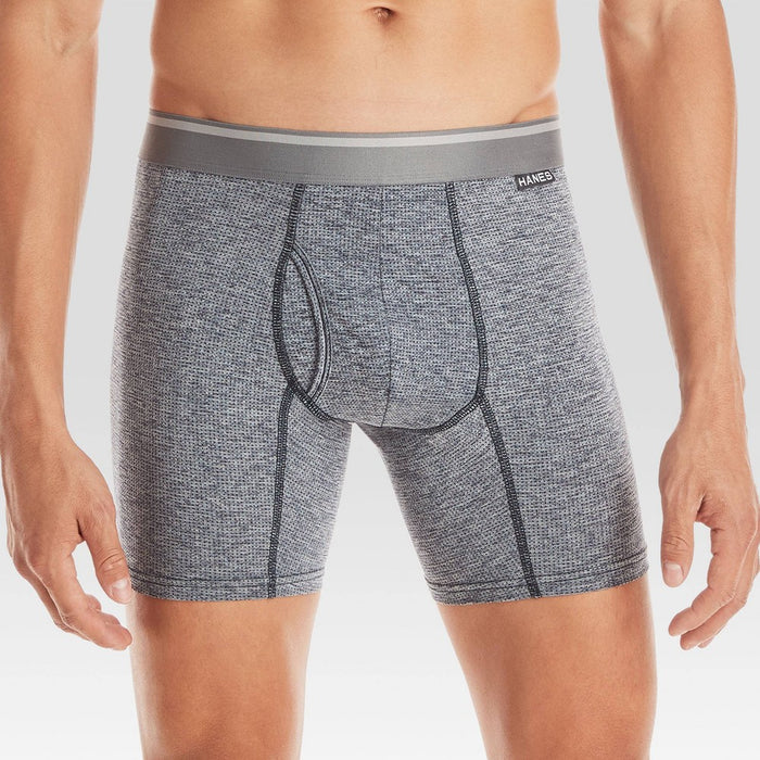 Hanes Premium Men's Breathable Mesh Comfort Flex Fit Boxer Briefs - Blue S