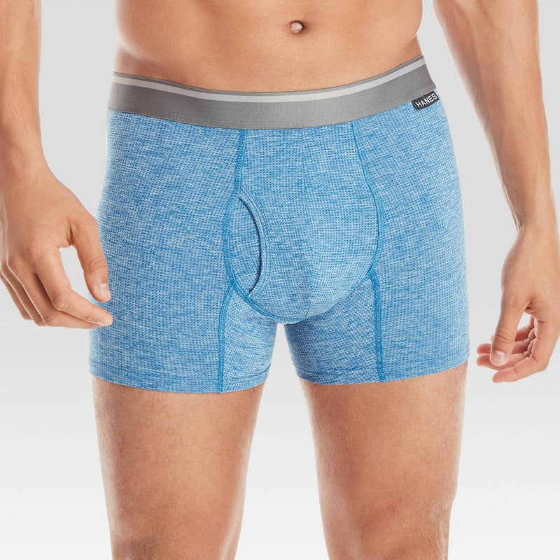 Hanes Premium Men's Breathable Mesh Comfort Flex Fit Boxer Trunks - Blue S