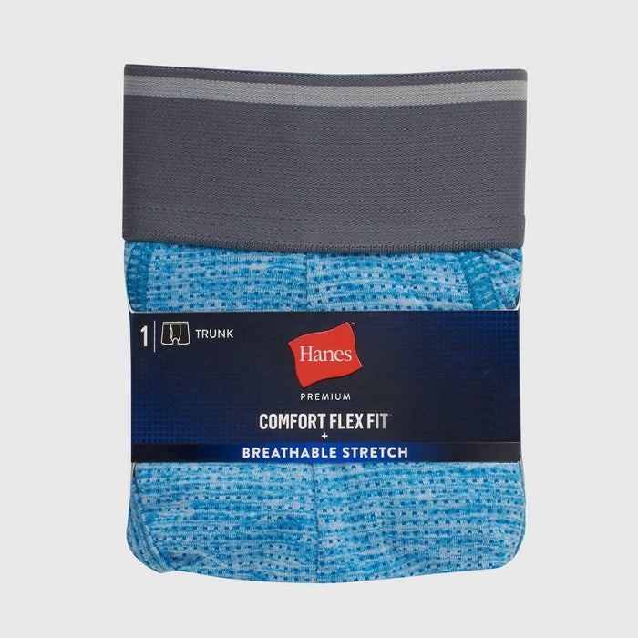 Hanes Premium Men's Breathable Mesh Comfort Flex Fit Boxer Trunks - Blue XL