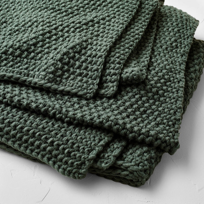 King Knit Blanket Dark Teal - Casaluna