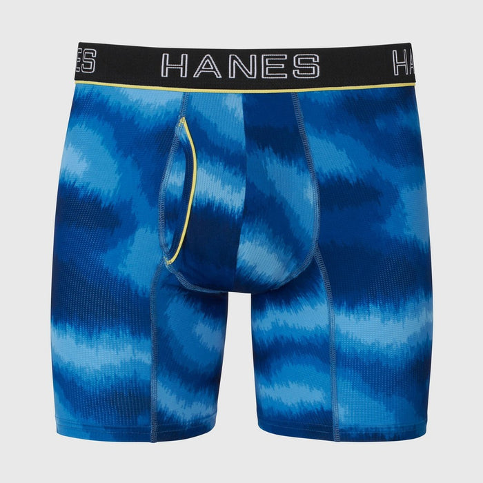 Hanes Originals Premium Men's Lightweight Mesh Comfort Flex Fit Boxer Briefs - Blue S