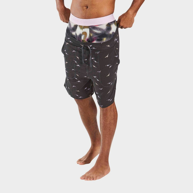 Pair of Thieves Men's Hustle Tie-Dye Boxer Briefs 2pk Pink/Gray S