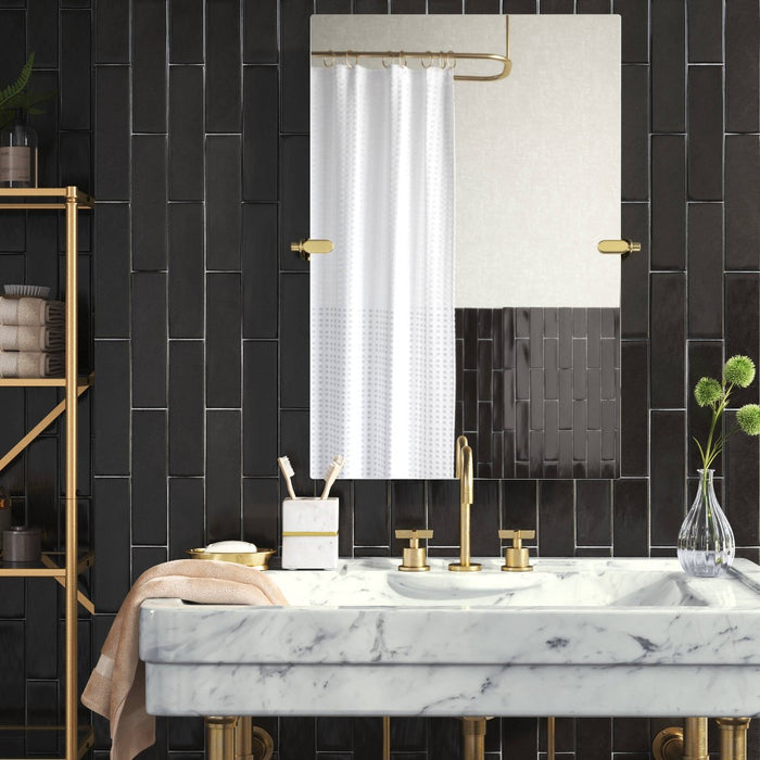 20" x 30" Frameless Rectangular Pivot Mirror Brass - Threshold