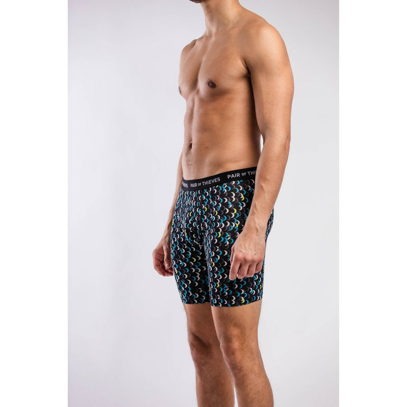 Pair of Thieves Men's Super Soft Long Boxer Briefs 2pk - Navy/White/Lime Moon S