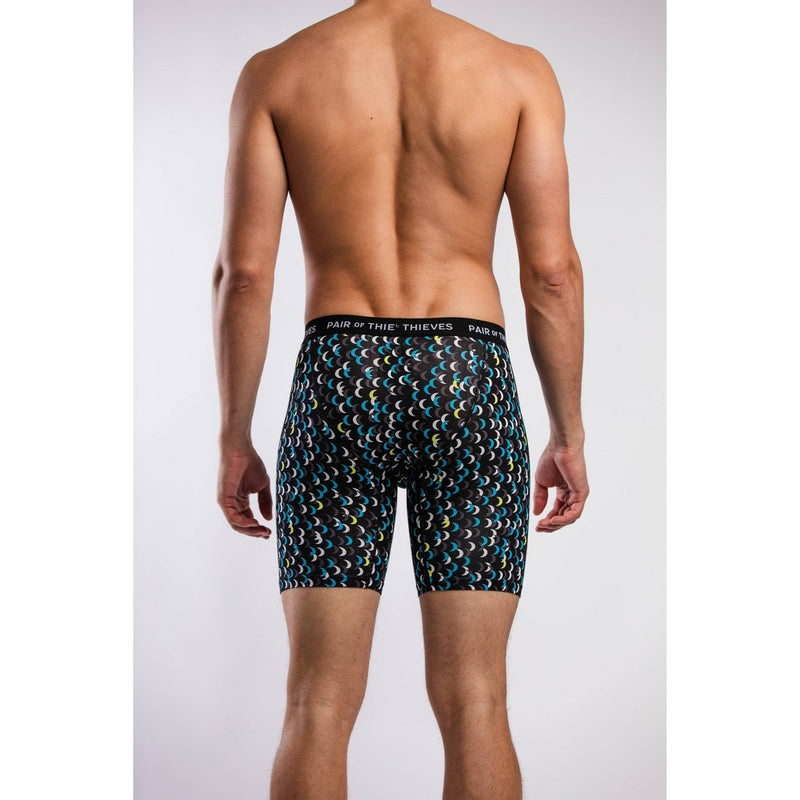Pair of Thieves Men's Super Soft Long Boxer Briefs 2pk - Navy/White/Lime Moon S
