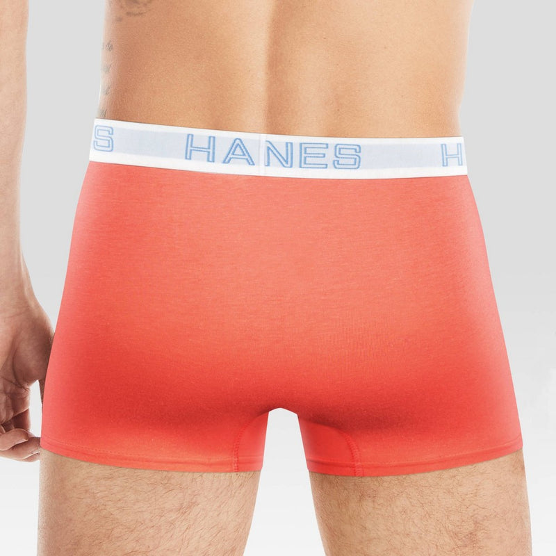 Hanes Originals Premium Men's Cotton Modal Stretch Comfort Flex Fit Trunks - Orange M