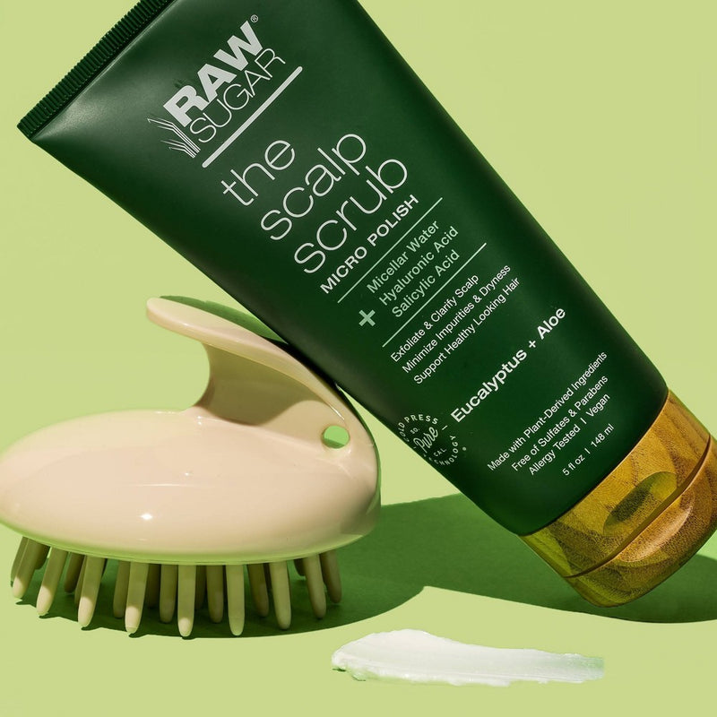 Raw Sugar Scalp Scrub Micro Polish Eucalyptus + Aloe - 5 fl oz