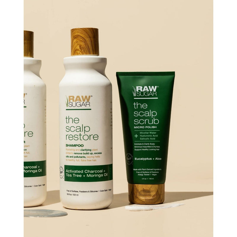 Raw Sugar Scalp Scrub Micro Polish Eucalyptus + Aloe - 5 fl oz