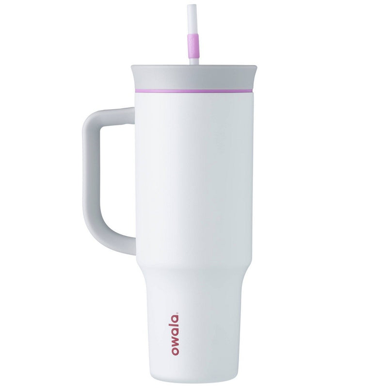 Owala 40oz Stainless Steel Straw Tumbler with Handle - White