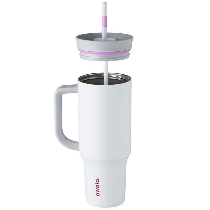 Owala 40oz Stainless Steel Straw Tumbler with Handle - White