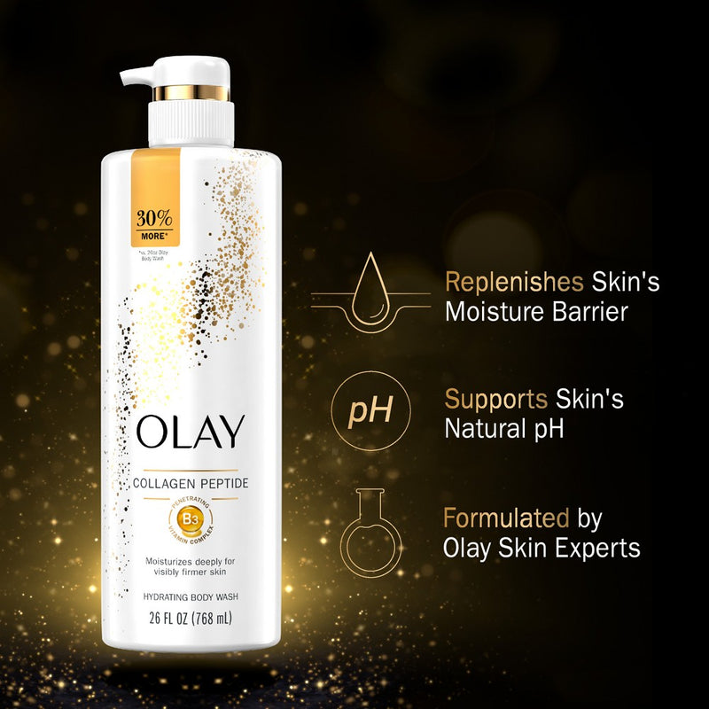 Olay Cleansing & Firming Body Wash with Vitamin B3 and Collagen - Scented - 26 fl oz